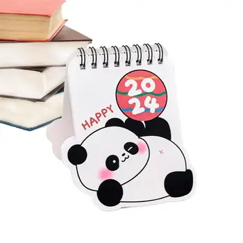 2024 Töölaua Kalender Juuni 2023 Dets 2024 Väike Kuu Kalender Väike Kalender Armas Panda Disain Portable Desktop