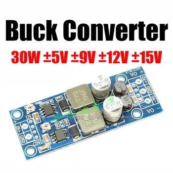 30W DC-DC Buck Converter Pinge 4.5-30V ± 5V 9V 12V 15V 19V 24V 3A Dual output Power Positiivne pinge negatiivne pinge