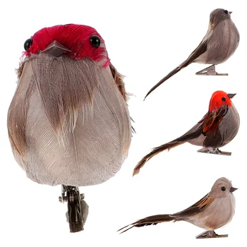 4tk kunstlik linnud decor Kunstlik Simulatsiooni Lind Varblane Ornament DIY Käsitöö jaoks Pulmapidu Tarvikud ( Juhuslikult Värvid