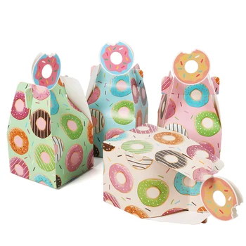 8Pcs Donut Candy Kastid Küpsised Pakendamise Kotid Kids Sünnipäeva Baby Shower Pool Kaunistused Asjade Donut Isiku Kasuks Kingitused Kastid