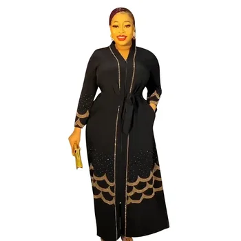 Aafrika Kleidid Naistele Aafrika Pluss Suurus Maxi Pulmapidu Varustus Dashiki Must Moslemi Naiste Hommikumantel Abaya Aafrika Riided