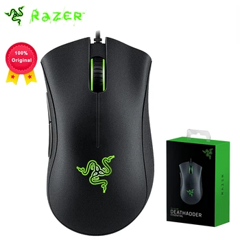 Algne Razer DeathAdder Oluline Wired Gaming Mouse 6400DPI Ergonoomiline Professionaalse Kvaliteediga Optiline Andur Arvuti Sülearvuti