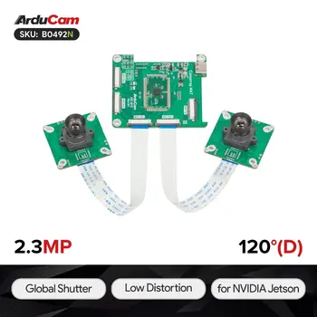 Arducam 2.3 MP*2 AR0234 Värv Ülemaailmse Katiku Sünkroniseeritud Stereo Kaamera Bundle Kit for NVIDIA® Jetson Nano/Xavier NX/AGX Orin/Ori