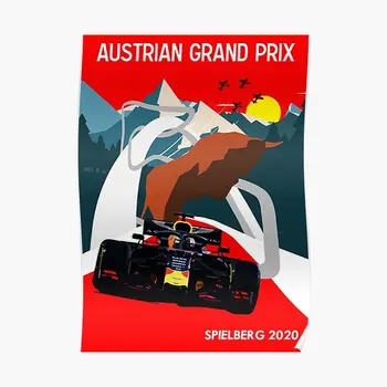 Austria Grand Prix 2020 Plakati Kujundusest Kaasaegne Pannoo Kunsti Tuba Vintage Pilt Naljakas Maali Kaunistus Seinale Printida Kodus Raamita