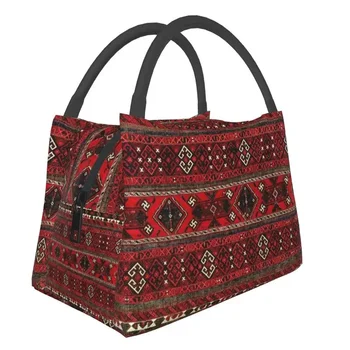 Baluch Flatweave Antiik Afganistani Vaip Isoleeritud Lunch Bag Naiste Veekindel Vintage türgi Kilim Etnilise Kunsti Lõunasöök Tassima