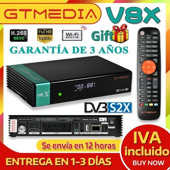 DVB-S2 Satelliidi Vastuvõtja GTMEDIA V8X H. 265 DVB S2 S2X Buildin Wifi Tugi TNTsat smart GT MEEDIA V7S 2X Toeta usb wifi H. 264
