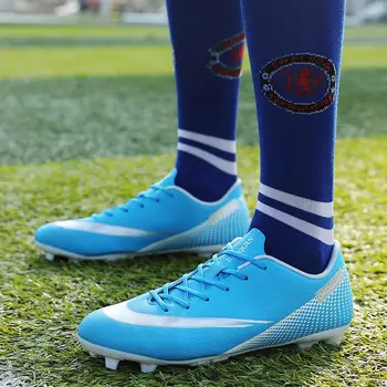 Hight-kvaliteedi jalgpallijalatsid Mbappé Konkurentsi koolitus kingad Anti slip kanda vastupidav Fustal Jalgpalli saapad Chuteira Ühiskonnas.