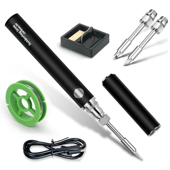 Juhtmeta Jootekolb Tööriistakomplekt, Kaasaskantav Reguleeritav Temperatuuri Elektrooniline Keevitus Tool Pen 3 Tips