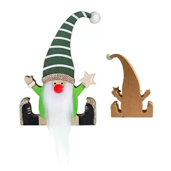 Jõulud Puidust Gnome Kaunistused Puit Santa Teenetemärgi Kaasaskantav Jõule Päkapikk Mees Värvitud Töölaua Kaunistus Elutoad