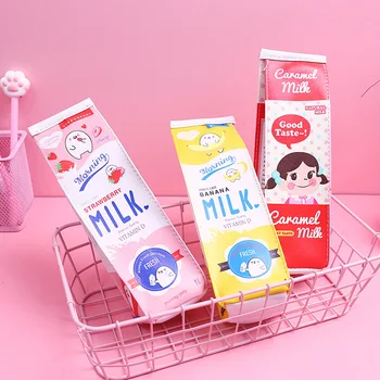 Kawaii korea Cute Cartoon Piima penaali Suure jõudlusega Pliiats Kotti Tüdrukud Poisid koolitarbed Kirjatarvete Tasuta Shipping