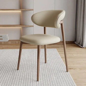 Kerge luksus, kaasaegse Põhjamaade disainer täispuidust söökla juhataja lihtne logi kohvik vabaaja kodu söögituba tagasi tooli