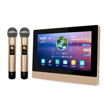 Kodus Karaoke Süsteem Android 8.1 Võimendi Ekraan, Karaoke Mängija Koos 2 Juhtmevaba Mikrofon