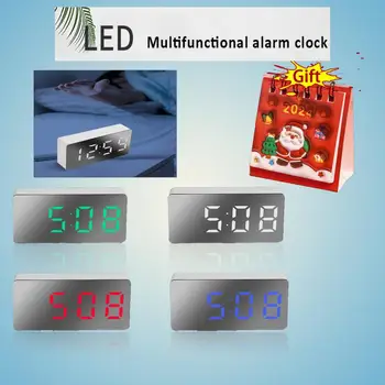 LED Digitaalne Peegel Äratuskell Mini Kella Multifunktsionaalne Kordus Kuva Ajal Öösel LCD Valgus öörežiim Desktop Tabel Kell