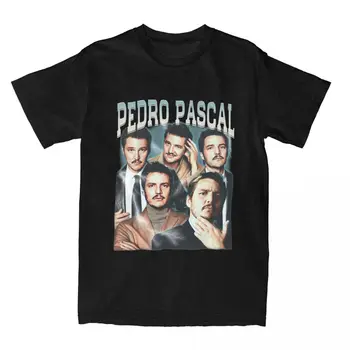Mehed Naiste Pedro Pascal T-Särk Vabaaja Mood Liiga Vintage Puuvillased Lühikesed Varrukad O-Kaela Suured T-särk