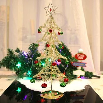 Mini Jõulupuu Kodu Kaunistamiseks Kunsti Uued Jõulud 40CM Tree Teenetemärgi Santa Puu Pool Decor Figuriin Kingitus Öö Valguses