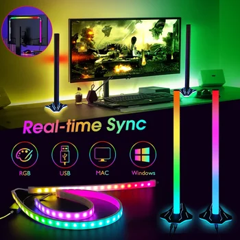 PC Gaming LED Backlight RGB Desktop Põranda Lamp Muusika Rütmi Atmosfääri PC Kerge App Kontrolli Arvuti Mängu Ekraani Jälgida Kerge