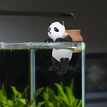 Rippuvad Loomade Kuju Panda Aquarium Tank Ripats Terrass Aia Lillepoti