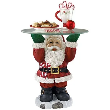 Santa Claus Sahtel Suupiste Hammas Jõulud Vaik Käsitöö Ornament Kook Magustoit Seista Puu-Plaat Xmas Party Kodu Festival Tabel Decor