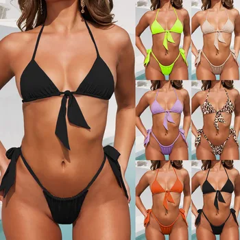 Seksikas Bikinis Naiste 2023 Push Up Tahke Supelrõivad Kolmnurk Bikiinid Komplekti Naine Plisseeritud Ujumistrikoo Brasiilia Ujumispüksid Beach Kanda