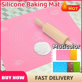 Silikoon Küpsetamine Matt Sõtkumiseks Taigna Matt Pizza Kook Leht Liner Köök Cooking Grill Vidinaid Bakeware Tabel Pad Matid Saia Vahendid