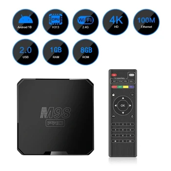 Smart Home TV Box Android 10 M98 Pro 1GB 8GB H313 Core Wifi 4G HD 4K Media Player iptv Intelligent Network TV Box