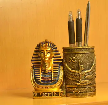 Tasuta kohaletoimetamine edendamine vana-Egiptuse Kodu Sisustamiseks uuringu desktop kaunistused Vaarao kingitus pen kontori kaunistamiseks