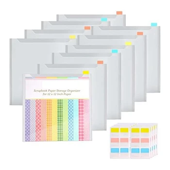 1 Komplekt 60 Kleepuv Index Tabs, 10 Pack Plastikust Paber Ladustamise Kott Sobib Holding Raamatu Fail