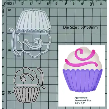 2023 Uus Metalli Lõikamiseks Sureb cupcake DIY Külalisteraamatusse Paber Käsitöö Nuga Hallituse Tera Punch Šabloonid Sureb