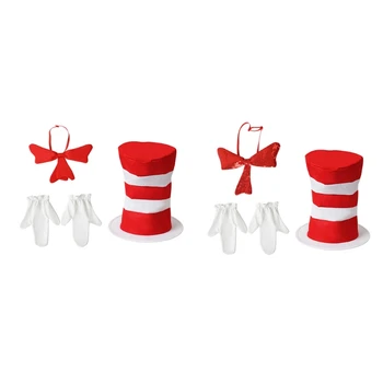 3tk Loominguline Cosplay Rekvisiitide Laste Mood Punase Valge Triibuline Müts, Kindad kikilips Kingitus Tüdrukud Tilk Laevandus