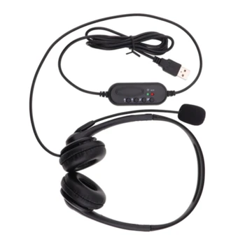 50tk Universaalne USB Headset Müra Tühistamises Juhtmega Kõrvaklapid Koos Mikrofoniga, Laptop Arvuti PC Kõrvaklapid
