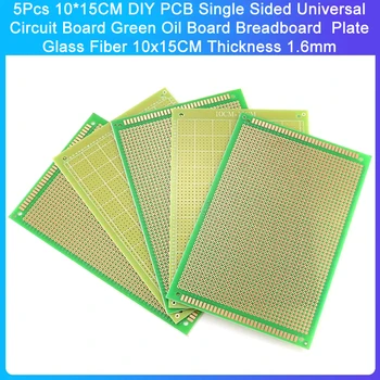 5tk 10*15CM DIY PCB Ühepoolne Universaalse trükkplaadi Roheline Õli Juhatuse Breadboard Plaat Klaaskiust 10x15CM Paksus 1,6 mm
