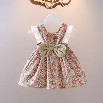 Baby Girl Dress Suvel Moe Vibu Sünnipäeva Printsess Kleit 3 6 12 24 M Baby peokleidid Vastsündinu Riided teise lapse Imiku Kleit