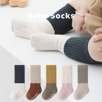 Beebi Sokid Sügisel ja Talvel, Uus korea Versiooni Laste värvilisel Mitte-tõsta teise lapse Sokid Vastsündinud Plain Keskel toru Sokid