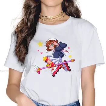 Cardcaptor Sakura Manga Tüdrukute T-Särk Lennata Naiste Topid Graafiline Kawaii Tees Daamid 5XL Liiga Tshirt