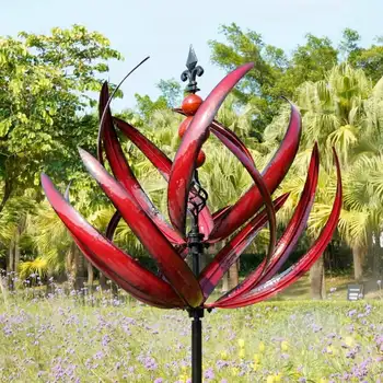 Harlow Tuul Vurr Metallist Tuuleveski 3D-Tuule Jõul Kineetiline Skulptuur Muru Metallist Tuule-Päikese-Spiraalrattad Õu ja Aed Decor