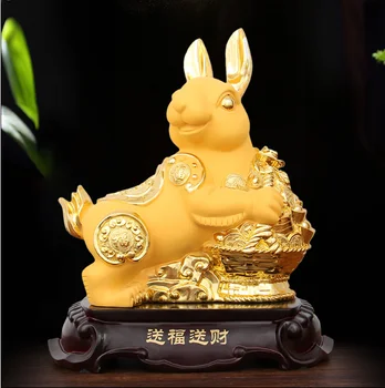 Hiina Stiilis Fengshui Õnnelik Raha Küülik Zodiac Vaik Kuju Laua Elutuba Kaunistused Housewarming Jõulukinke