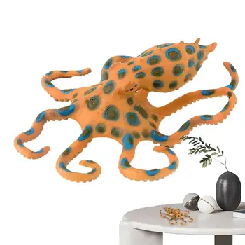 Kaheksajalg Figuriin Realistlik Sinine Ring Kaheksajalg Haridus Kognitiivse Mänguasi Mere Loomade Kujukeste Pool Soosib Mänguasjad Poistele Tüdrukute Kid
