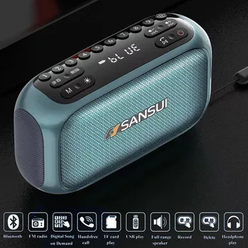 Mini Kaasaskantav FM-Raadio Väljas Raske Bass Bluetooth Kõlar Diktofoni LED-Ekraan, Juhtmeta Handsfree TF-USB-MP3-Pleier