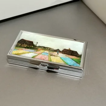 Mini Metallist Kaasaskantav Värvi Kasti, Akvarell All Kast, Värvipalett, Van Gogh Monet Seeria