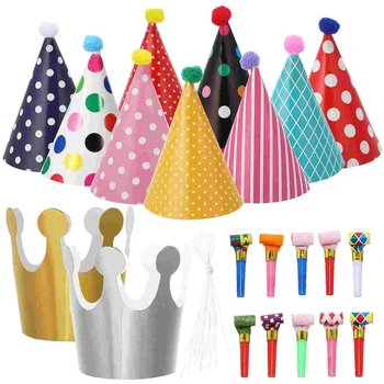 Mitme stiile Õnnelik Sünnipäeva Mütsid Polka Dot DIY Armas Käsitöö ühise Põllumajanduspoliitika Crown Dušš Kaunistamiseks Beebi Poiss, Tüdruk, Kingitused Supplie