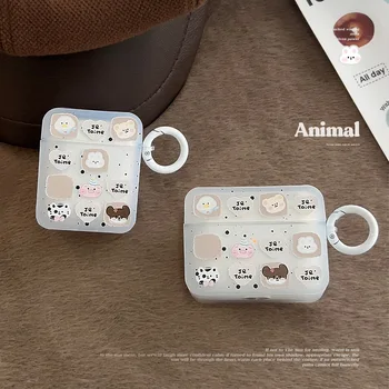 Multikas loomade part karu, küülik, koer, kutsikas põrutuskindel kõrvaklappide puhul apple airpods 1 3 pro 2 2 juhtmevaba bluetooth kasti kaas