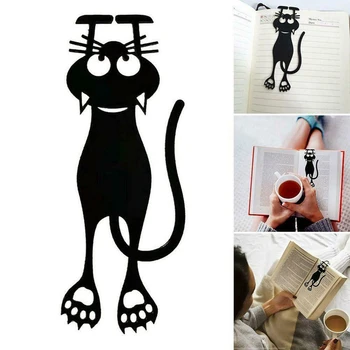 Musta Kassi Raamatu Järjehoidja 3D Plastikust Kolmemõõtmeline Armas Kass Järjehoidja