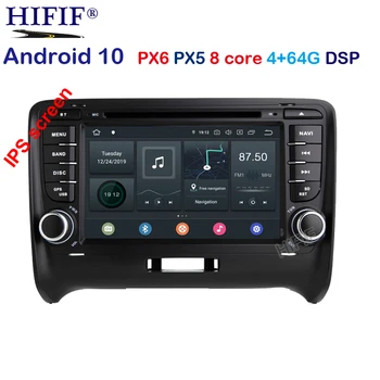 PX6 DSP IPS, Android 10.0 2 DIN Auto DVD GPS Audi TT MK2 8J 2006 2007 2008 2009 2010 2011 2012 multimeedia mängija, raadio