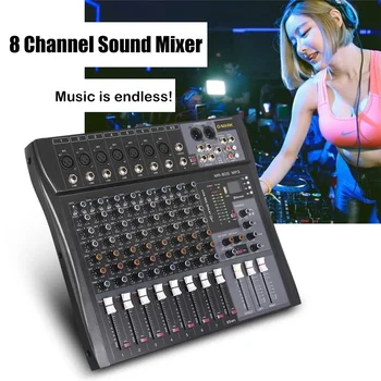 Professionaalne Audio Mixer 8 Channel Mixing Console Bluetooth helikaart USB-Reverb PC-Etapil Studio DJ Controller Podcast