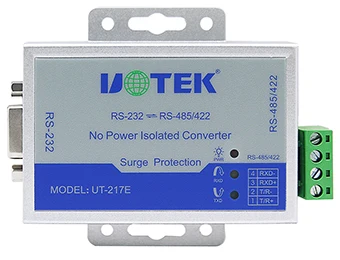 RS-232, et RS-485/422 Port-Powered Converter with Isolatsiooni UT-217E