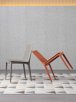 Restoran mööbel sadul nahast söökla juhataja leibkonna kaasaegne lihtne Nordic light toidu tool itaalia minimalistlik tool laud