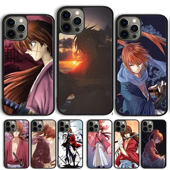 Rurouni Kenshin Himura Telefoni Juhul Kate iPhone 15 14 13 12 Pro Max mini 11 Pro Max XS XR 6 7 8 Plus SE 2020 Coque Kest