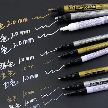 Sakura Pen-Touch Värvi Sm 3 tk/palju Kuld/Hõbe/Valge 0.7 mm/1mm/2mm Vali mis Tahes Asi, Klaas/Lapiga/Metall