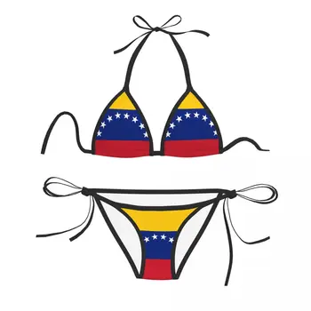 Sexy Bikini Naiste Ujumistrikoo Push-up Kaks Tükis Ujumisriided Venezuela Lipu all trikoo Beachwear Brasiilia
