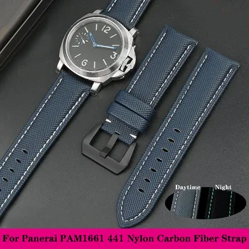 Süsinikkiust Nailon Watchband Jaoks Panerai PAM1661 441 vaadata GT2 Magic2 BELL ROSS 22mm 24mm 26mm Käevõru Watch tarvikud Rihmad